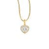 Gold Heart Pendant JP89325-CZ