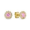 Goldene Ohrringe E36282PINK
