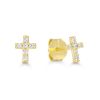 Goldene Kreuz-Ohrringe K-E54796Z