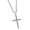 Hopeinen ristikaulakoru M204501-RH + 45+5CM CHAIN-1