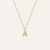 Mockberg Petite Stone Letter, A Necklace MB0071-1