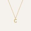 Mockberg Petite Stone Letter, C Necklace MB0073-1