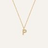 Mockberg Petite Stone Letter, P Halskette MB0086-1