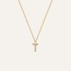 Mockberg Petite Stone Letter, T Halskette MB0090-1