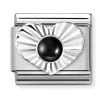Nomination Classic Heart Black Agate 330508/02-1