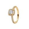 Pandora Sparkling Square Clear Halo sormus 163555C01