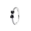 Pandora Sparkling Black Bow Ring 193510C03