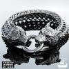 Northern Viking Jewelry Wolf Head -rannekoru NVJRA007-1
