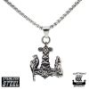 Northern Viking Jewelry Raven Wof Thor's Hammer -kaulakoru NVJRS065-1