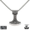Northern Viking Jewelry Algiz Axehead -kaulakoru 50 cm NVJRS066-1