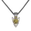 Northern Viking Jewelry Vegvisir Spear Gold 50 cm Halsband NVJRS154
