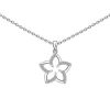 Silbernes Schmuckset mit Blume