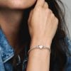 Pandora Moments Engravable Heart Clasp Snake Chain armband 19 cm 599206C00-2