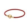Pandora Moments Red Woven Leather rannekoru 19 cm 568777C01-1