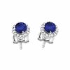 Brilliant Star Diamanten Ohrringe / Saphir SE74862N-1