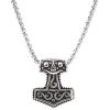 Northern Viking Jewelry Mjölnir Thor´s Hammer -  Halskette (60cm) NVJRS009-1