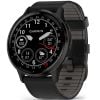 Garmin Venu 3 grafiitinharmaa kehä, musta runko ja musta nahkaranneke 010-02784-52-3
