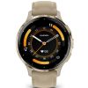Garmin Venu 3S pehmeän kullanvärinen bezel, viileänharmaa runko ja nahkaranneke 010-02785-55-4