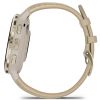 Garmin Venu 3S pehmeän kullanvärinen bezel, viileänharmaa runko ja nahkaranneke 010-02785-55-3