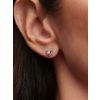 Pandora Elevated Pink Heart Stud Ohrringe 298427C02