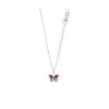 Silberschmuckset, lila Schmetterling