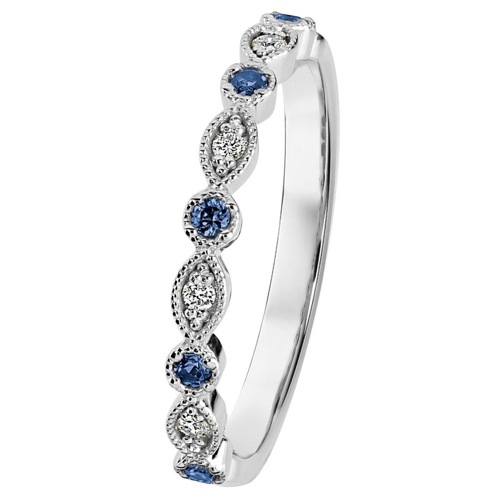 Kohinoor Clara timanttisormus / safiiri 033-269V-04