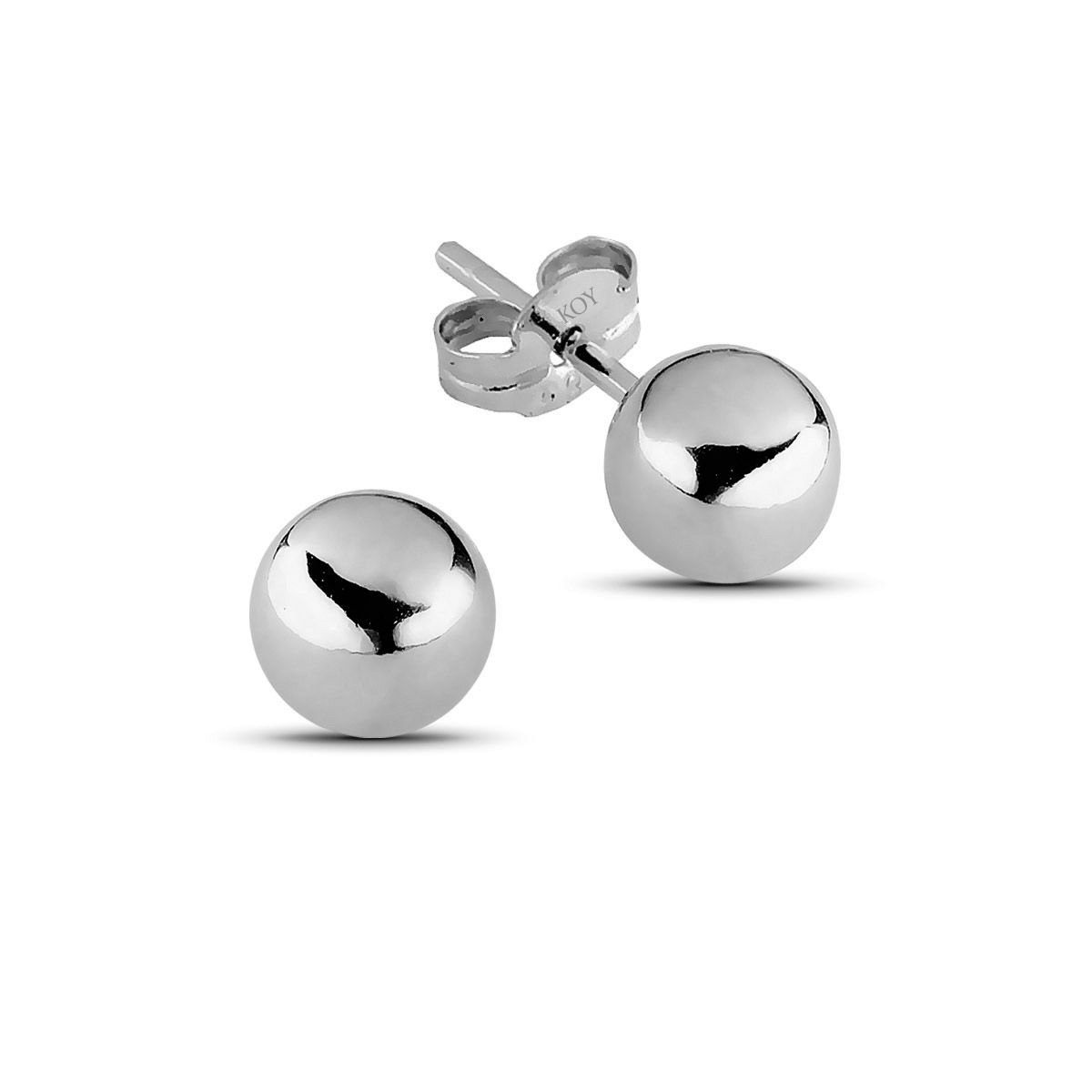 Weißes Gold Ohrringe 4 mm 100221W