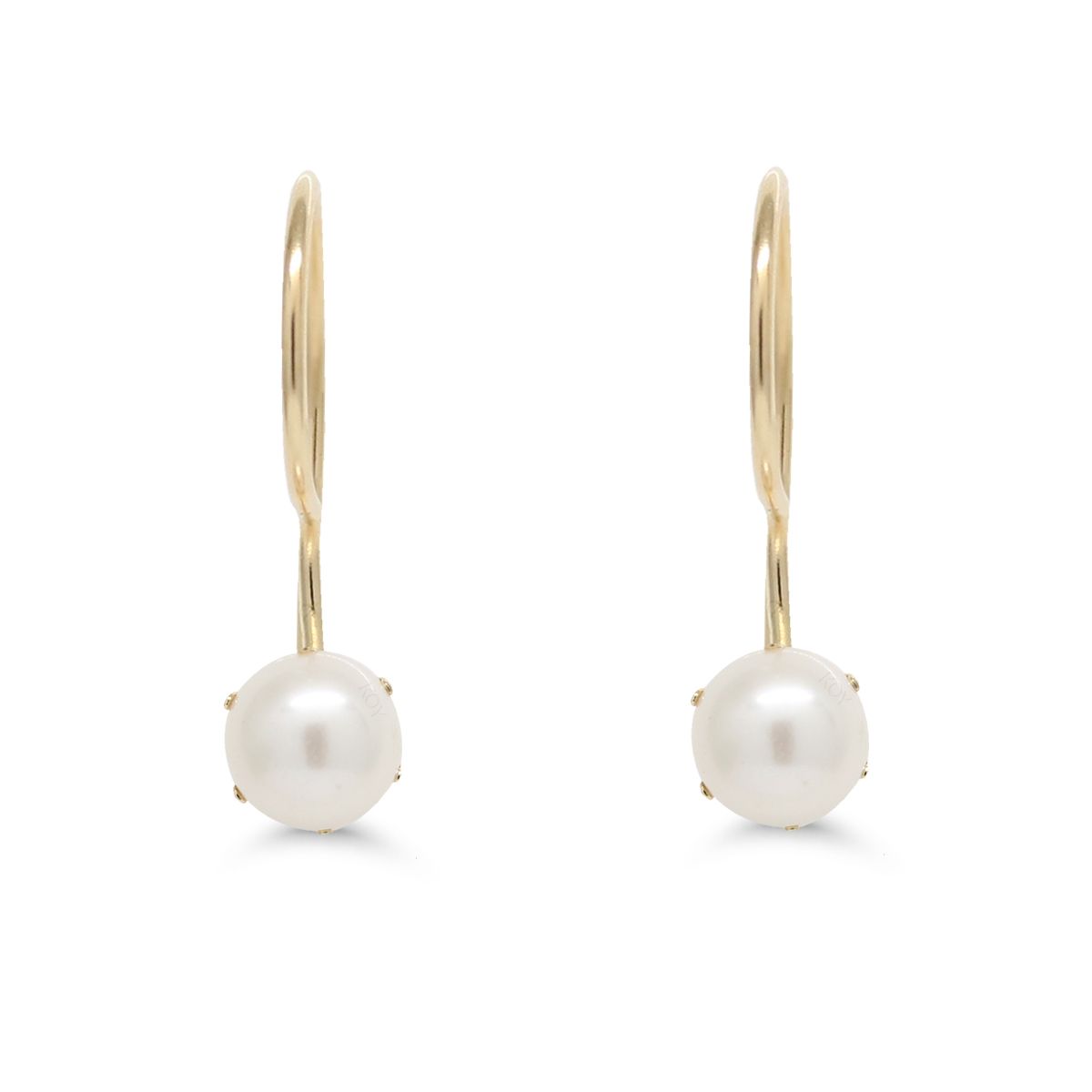 Helmikorvakorut koukulla 4 mm 1014valk