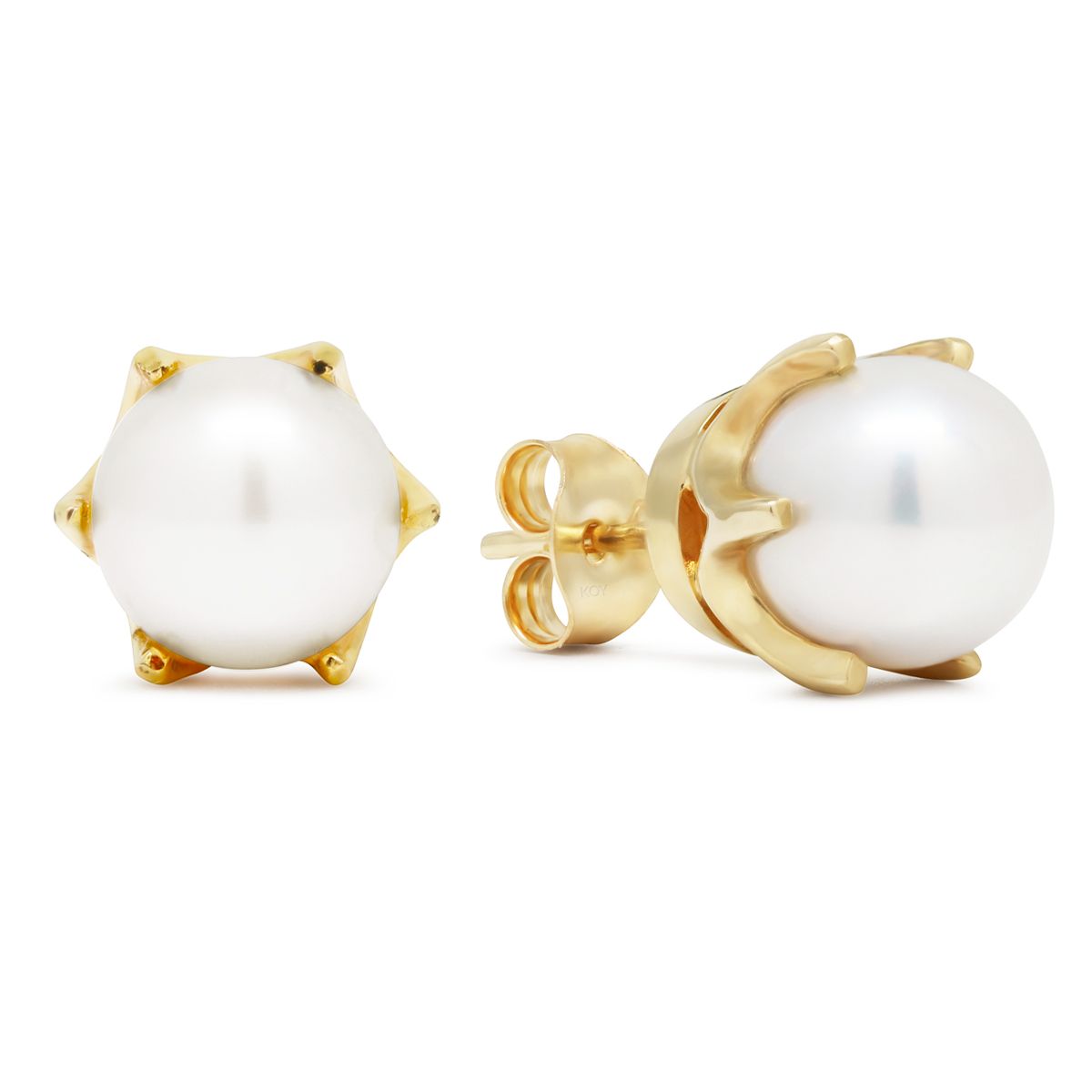 Gold Ohrringe 8 mm 1038valk