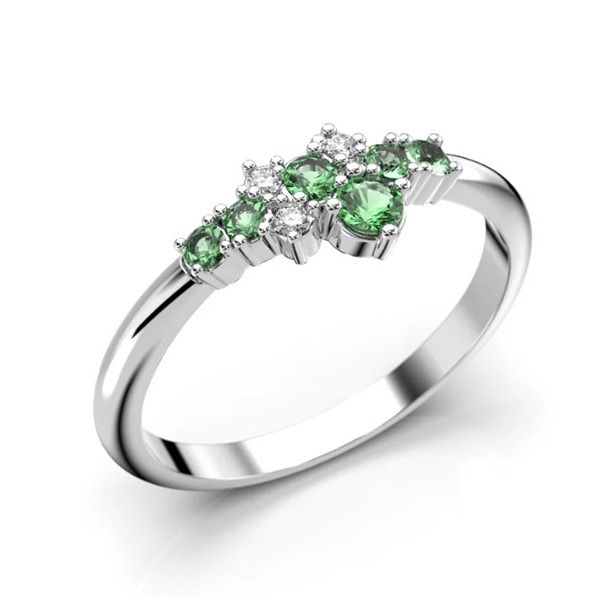 Festive Nelly Green timanttisormus 609-019G-VK