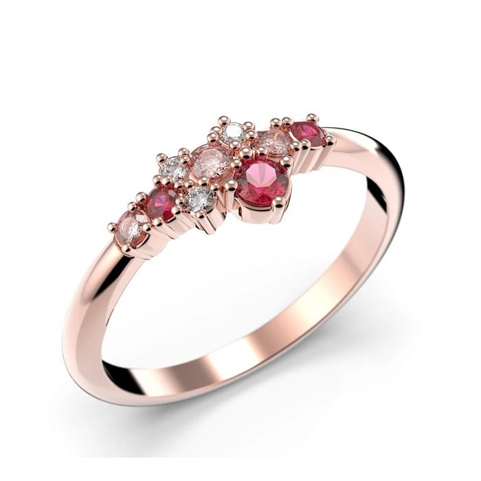 Festive Nelly Pink timanttisormus 609-019P-PK