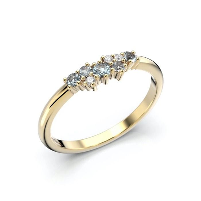 Festive Nadja Blue timanttisormus 650-018B-KK