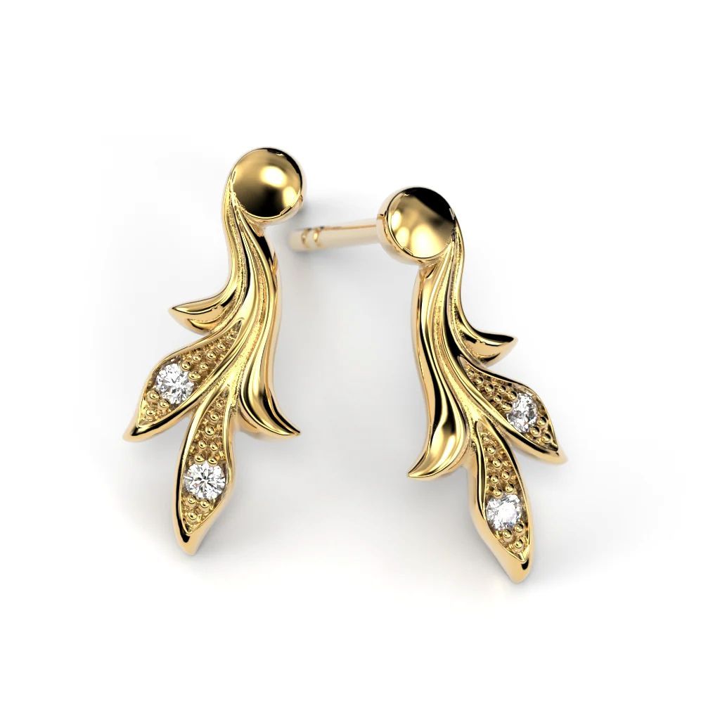 Festive Feeniks Korvakorut 0,04 ct keltakulta 14-707-004K-KK