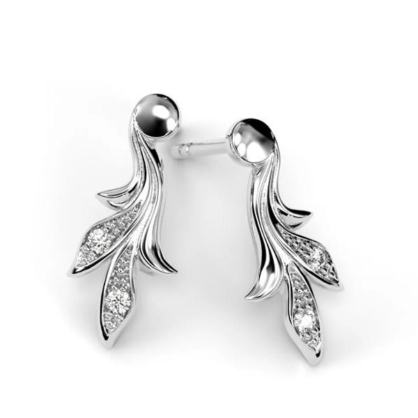 Festive Feeniks Korvakorut 0,04 ct valkokulta 707-004K