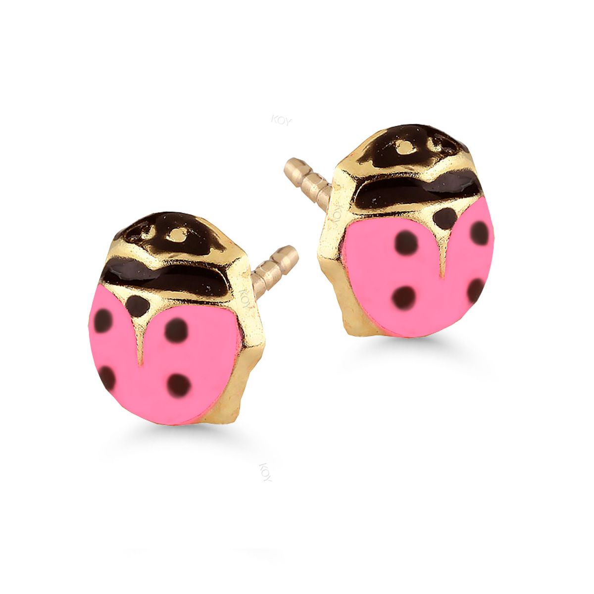 Gold Ohrringe 1527pink