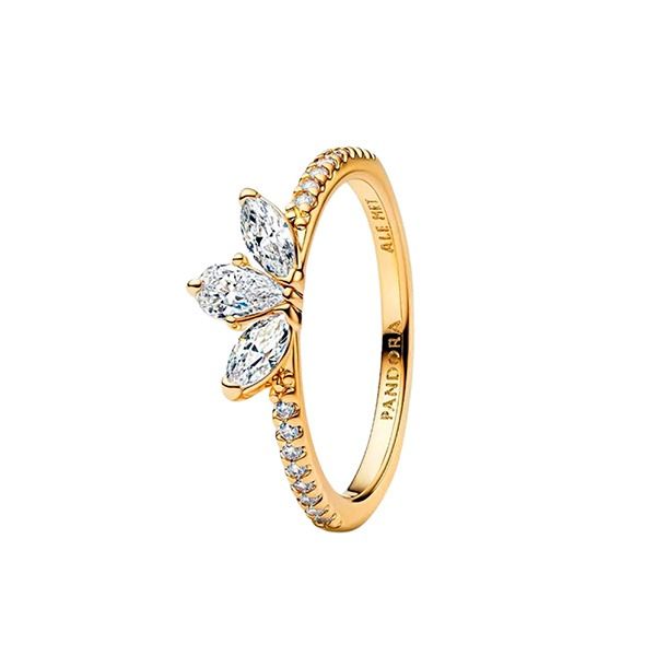 Pandora Sparkling Herbarium Cluster sormus, kullattu 162392C01