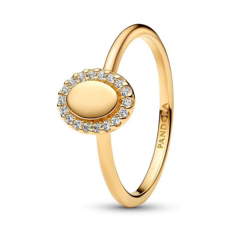 Pandora Engravable Oval Halo Ring 163800C01