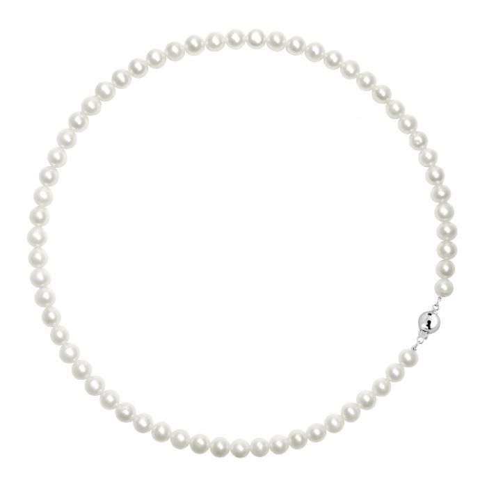 Helmikaulanauha 48cm hopealukolla