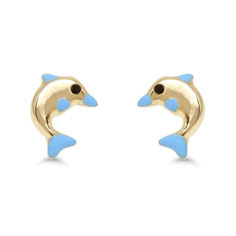 Gold Ohrringe, Delfin 172441sin
