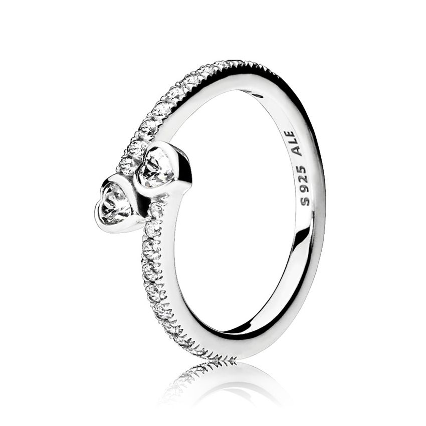 Pandora Two Sparkling Hearts sormus 191023CZ