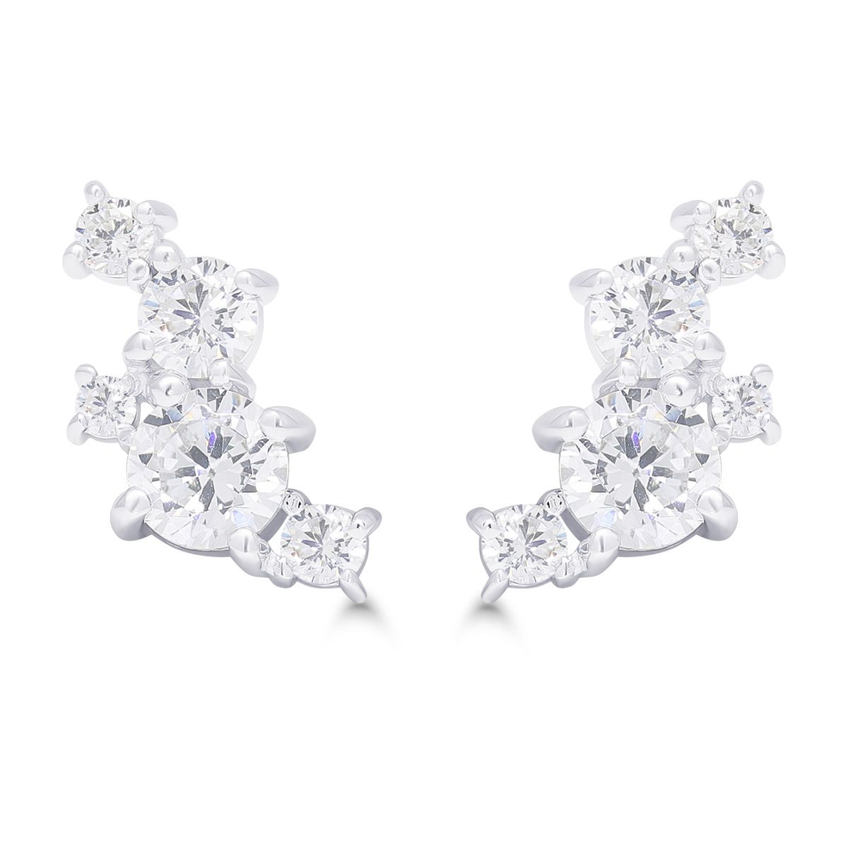 Silberohrringe mit Zirkonen WE-71527Z