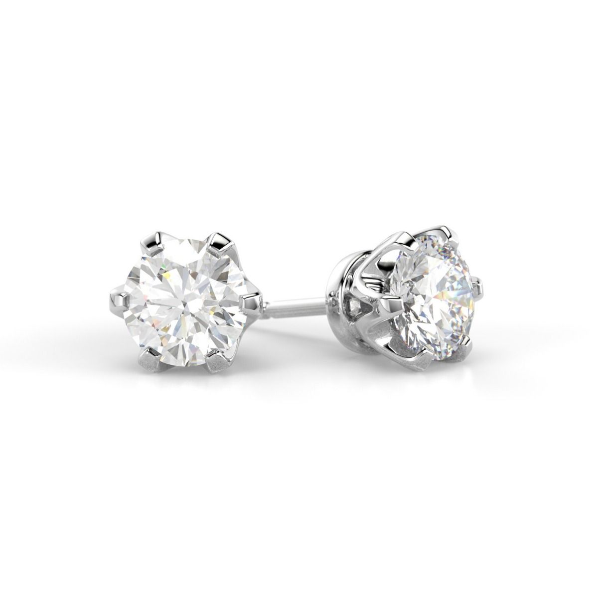 Festive Classic timanttikorvakorut, platina 205-140K-PT
