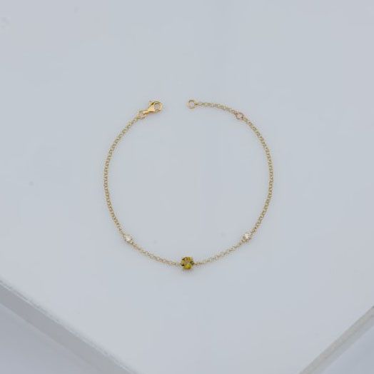 Bulevardi Gemstone rannekoru / vaaleanpunainen turmaliini 0,16ct BLVD2057