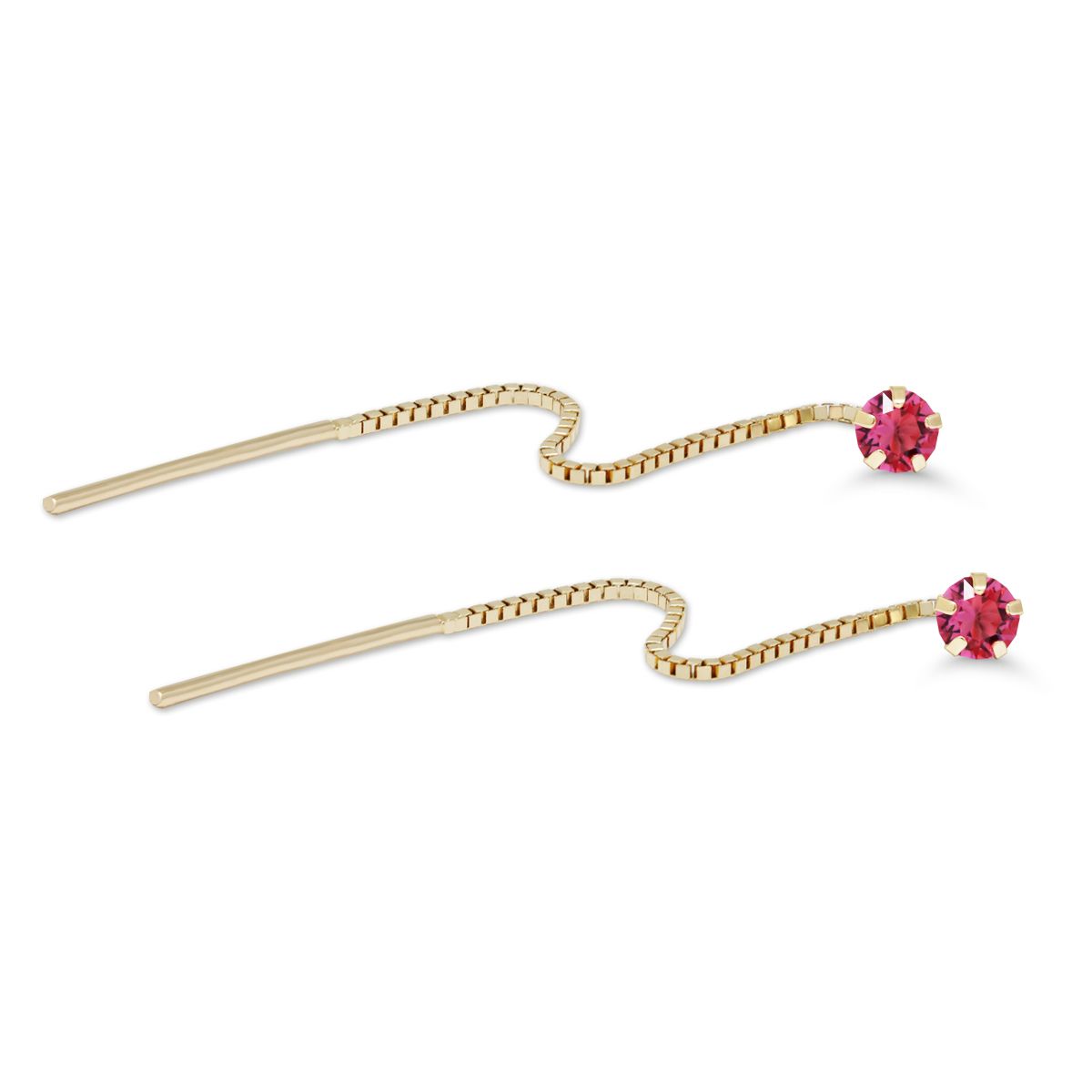 Kultaiset ketjukorvakorut, pinkki 23-1029pink