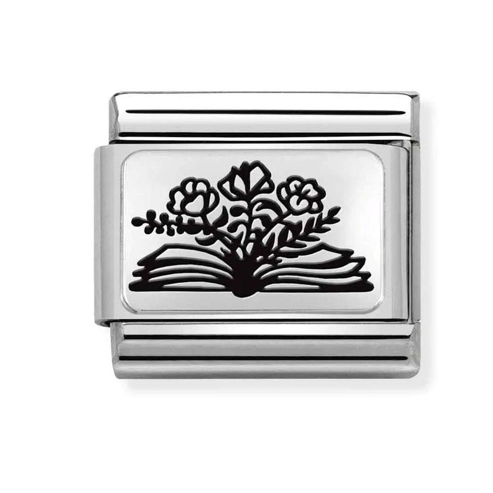 Nomination Classic Silvershine Book & Flowers 330111/27