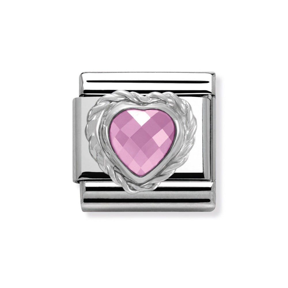 Nomination Classic Hopea Pinkki Zirkoniasydän 330603/003