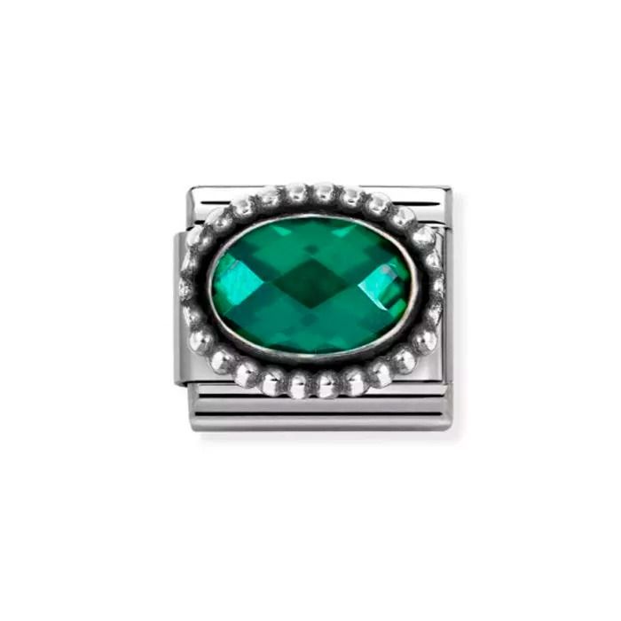 Nomination Classic Faceted Oval Emerald Green pala 330607/027