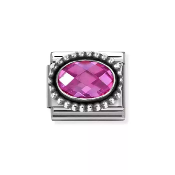 Nomination Classic Faceted Oval Fuchsia pala 330607/030