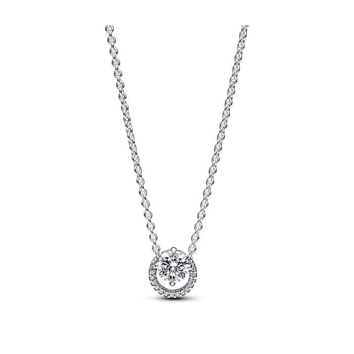 Pandora Sparkling Round Halo Pendant Collier Halskette 391174C01-45