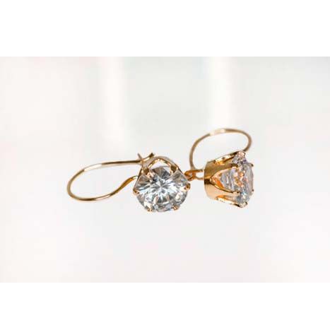 Kultaiset koukkukorvakorut, kirkas 5 mm 40009